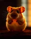 Placeholder: Glowing realistic cute hamster, Silhouette, 8k, highly detailed,