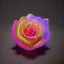 Placeholder: transparent multicolor crystal rose leaf