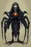 Placeholder: Death warmed over is a half flesh half machine version of the grim reapler with 8 spider like eyes and a central eye to see everying else.