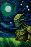 Placeholder: Predator in starry night from Van Gogh