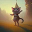 Placeholder: tabaxi, circus, female, woman, full body, fantasy, at dawn by atey ghailan, mystical colors, Golden hour, Lisa Frank fantasy