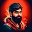 Placeholder: create a gaming profile picture, I am a handsome Indian guy with a stubble beard, it should look cool and a realistic human face