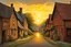 Placeholder: Nostalgia-evoking, breathtaking surreal masterpiece, channeling Sam Toft, Gustav Klimt, Andy Kehoe, Amanda Sage, features a quaint village scene bathed in setting sun's golden hues, painted textures conjuring yesteryears, fusion of folk art, sharp focus, studio photo, intricate details, artstation trending, highly detailed, Greg Rutkowski signature style, golden hour lighting, Modifiers: beautiful very cute visually breathtaking beautiful