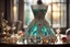 Placeholder: Coloured glass elegant dress set with gemstones, glittering metal stems and gemstone leaves on a room table sharp focus elegant extremely detailed intricate very attractive beautiful dynamic lighting fantastic view crisp quality exquisite detail gems and jewels S<AI in sunshine Weight:1 Professional photography, bokeh, natural lighting, canon lens, shot on dslr 64 megapixels sharp focus Weight:0.9