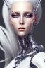 Placeholder: cyborg, white hair, sexy, perfect, real, dream