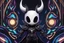 Placeholder: Chibi Hollow knight venom in 8k solo leveling shadow artstyle, in the style of fairy academia, hollow knight them, mask, close picture, neon lights, intricate details, highly detailed, high details, detailed portrait, masterpiece,ultra detailed, ultra quality