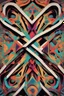 Placeholder: Ornate art deco 'X' splattered with psychedelic paint and graffiti