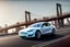 Placeholder: A Tesla 'Model S' is going at a high speed, on the 'FDR Drive', eastern Manhattan. (CINEMATIC, WIDE ANGLE LENS, PHOTO REAL)