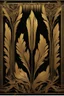 Placeholder: gold art deco delicately designed border on a black background