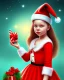 Placeholder: girl in Santa dress