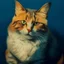 Placeholder: Kedi portesi, Van Gogh tarzında