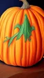 Placeholder: Step by step pumpkin drawing, colored pencils