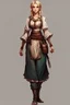 Placeholder: fullbody image gorgeous blonde human dnd woman in peasant clothes