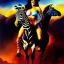 Placeholder: portrait oil on canvas,beautiful busty Female Warrior riding a Zebra, minimal armor,comic book cover, mystical colors,insanely detailed,realistic,intrincate detail,crystal clear eyes,perfectly drawn face, 16k resolution, masterpiece,Simon Bisley,Frank Frazetta,Alex Horley,ARTHUR ADAMS