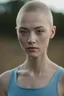 Placeholder: 2010s 70mm film still. woman 18 year old girl rose namajunas. pale ashen skin. bright glowing eyes. blue eyes, sharp focus, 8k uhd, award winning,