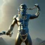 Placeholder: Full body Greek statue of a man in chains, future classic, unreal engine, high details in face and body, epic, , digital painting, digital illustration, extreme detail, digital art, 4k, ultra hd, hyper detailed, greg rutkowski, hyperdetailed, neoclassicism, unreal engine