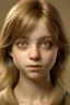 Placeholder: can you generate a realistic photo of a girl, she has: brown eyes, dirty blond/brown hair, mix of squeare and upside down triangle faced shape. a little upturned nose, cupid bow lips.