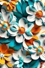 Placeholder: flowers floral pattern in the style of Georgia O’Keeffe 3d