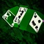 Placeholder: cinco naipes de póker sobre un tapete verde, tres de las cartas descubiertas