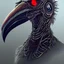 Placeholder: anthropomorphic triangle brain in edgy darkiron shoebill demon, intricate, elegant, highly detailed animal monster, digital painting, artstation, concept art, smooth, sharp focus, illustration, art by artgerm, dwayne barlowe, trending on artstation and greg rutkowski and alphonse mucha, 8 k