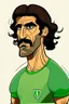 Placeholder: Guglielmo Vicario Italian football player cartoon 2d