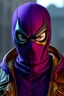 Placeholder: Purple Face masked front portrait prowler Miles Morales