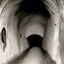 Placeholder: Eerie old tunnel man face