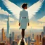 Placeholder: [art by Norman Rockwell] In a world where the sky is the new frontier, “AeroDynamica” emerges as the embodiment of progress and freedom. This digital artwork captures a futuristic girl, her silhouette sleek against the cityscape, with wings that are a marvel of bioengineering. They unfurl with a grace that belies their intricate design, a fusion of organic curves and cutting-edge technology. “AeroDynamica” is not just a figure; she’s a statement about the potential within us all to