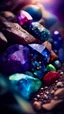 Placeholder: Lapis Lazuli,Rhodonite,Malachite,Amethyst,Garnet,Ruby stones on bokeh background