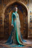 Placeholder: Gorgeous photography full body Beautiful super model iranian hijab dressing Luxury gown islamic colorful art conceptual, amazing artwork,close-up portrait,crystal ornaments background