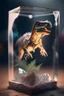 Placeholder: miniature T-REX built into gem transparent, realistic photograph , 3d render, octane render, intricately detailed, cinematic,