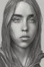 Placeholder: Billie Eilish, photorealistic illustration, 4k