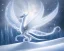 Placeholder: mdjrny-v4 style, a white dragon with fairy-like transparent glowing and shining wings standing in snow, full body, silver lightning, glowing soft and smooth wings, realistic, highly detailed intricately detailed, shiny snowy background, soft studio lighting, trending on artstation, by artist "Julie Bell", by artist "Greg Rutkowski"