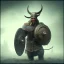 Placeholder: A viking with muscles and sharp blaids, scary, steam punk, realistic, made in octane, cinematic, ultra-realistic, extremely detailed octane rendering, 8K, VRAY Super Real ar 2:3, dof photorealistic futuristic 50mm lens hard lighting dark gray tintype photograph, realistic lighting, sepia color