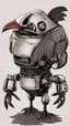 Placeholder: a chicken robot as a poster from a halloween horror movie, high detail