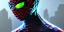 Placeholder: No1st_cr1t1kal, spiderman miles morales, full portrait of black samurai gaspunk, high detail, volumetric lighting, tiny features, intricate detail, volumetric clouds