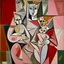 Placeholder: picasso cubism pink woman and child in middel