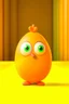 Placeholder: An animated egg talking .