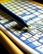 Placeholder: A close-up photo of a pen or pencil on top of a challenging sudoku puzzle, emphasizing the idea of actively solving the puzzles in the book.