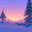 Placeholder: Santa trees snow sunset