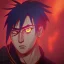 Placeholder: portrait of naruto, fire eyes, ultimate power, beast mode,cyberpunk effect,