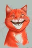 Placeholder: Draw a smile red cat