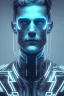 Placeholder: cyberpunk, head, men, portrai, tron