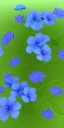 Placeholder: a bunch of blue flowers with green leaves, a digital rendering by Kanzan Shimomura, cgsociety, photorealism, rendered in maya, daz3d, photorealistic