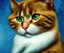 Placeholder: Portrait of a cat by Van Gogh