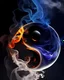 Placeholder: Yin Yang smoke art, Hyperrealistic stunning Master piece, sharp wide lense, Cinematic Lighting, Electric Colors, highly detailed, sharp focus, smooth, mystical colors, beautiful Lighting, 32k, stunning scene, epic, intricate, smooth, Greg Rutkowski, cel-shaded, 16k resolution, 8k 3D, 64 Megapixels, 8k3d, Ultra-HD, Adobe RGB, 4D, Dichromatism, 360 Panorama, DSLR,Ultra HD, 32k, rendered in Cinema 4D