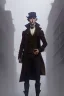 Placeholder: photorealistic oil painting of oliver twist, standing on a street corner, dimly lit, 1800s clothes, foggy morning