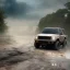 Placeholder: stylized hyperrealistic shot, muddy military nukizer toy truck, monotone color palette, sharp focus, puddle reflection, tire water splash, refraction, mist on the horizon, shadowcast, god rays, detailed and intricate, cinematic composition, micro, tilt shift photography