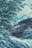 Placeholder: Masterpiece, Clear sky, 1cabin, woods, maunten, snowy,