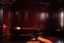 Placeholder: Picture of a study with mahogany panelled walls, a large desk and a heavy wooden door, photorealistic, dark fantasy, 4k
